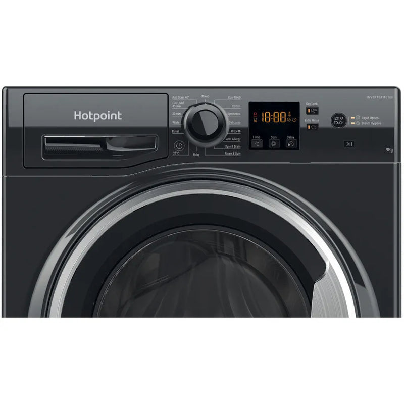 Hotpoint NSWF 946 BS UK - Black 9KG Washing Machine - 1400 RPM - A energy