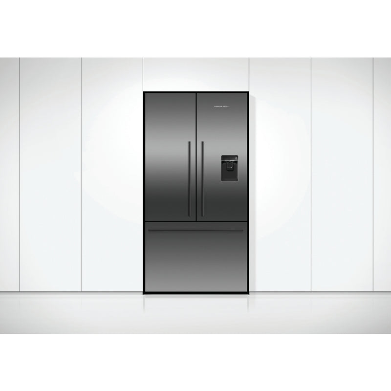Fisher & Paykel RF540ADUB7 - Black Stainless Steel American Fridge Freezer - 569L - E Rated