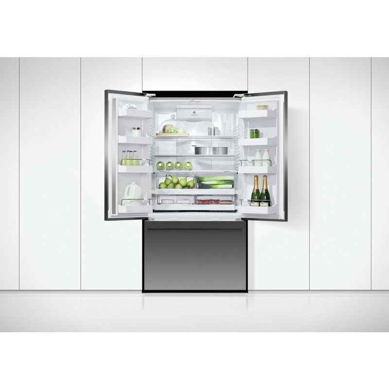 Fisher & Paykel RF540ADUB7 - Black Stainless Steel American Fridge Freezer - 569L - E Rated