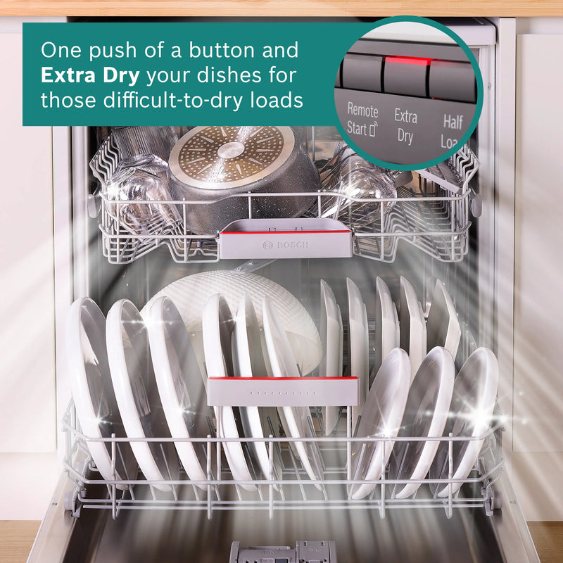 Bosch Series 4 SMS4EMW06G - White Freestanding Dishwasher - B energy