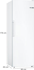 Bosch Series 4 GSN33VWEPG - White Freestanding Frost Free Freezer - E energy