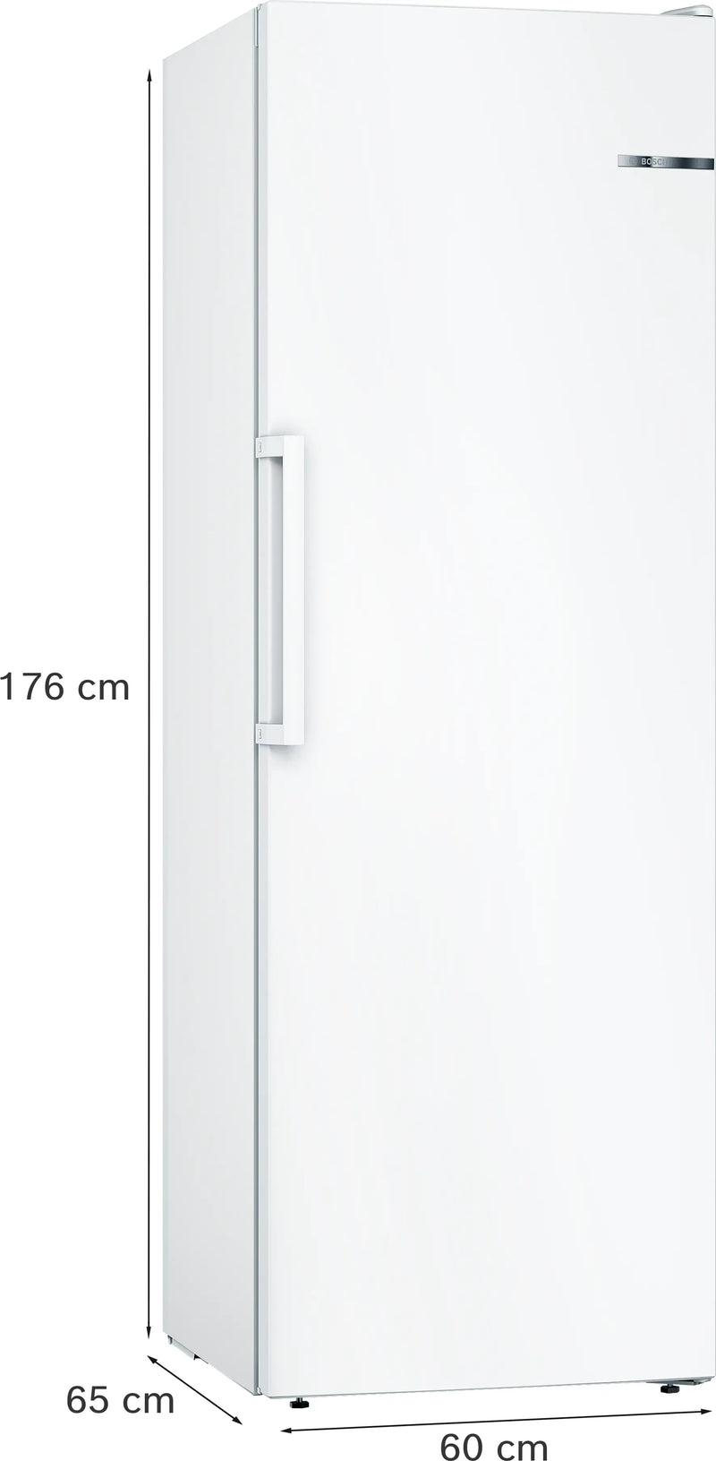 Bosch Series 4 GSN33VWEPG - White Freestanding Frost Free Freezer - E energy