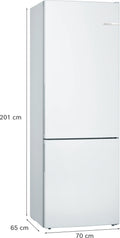 Bosch Series 6 KGE49AWCAG - White Freestanding 60/40 Frost Free Fridge Freezer - C energy