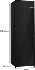 Bosch Series 2 KGN27NBEAG - Black Freestanding 50/50 Frost Free Fridge Freezer - E energy