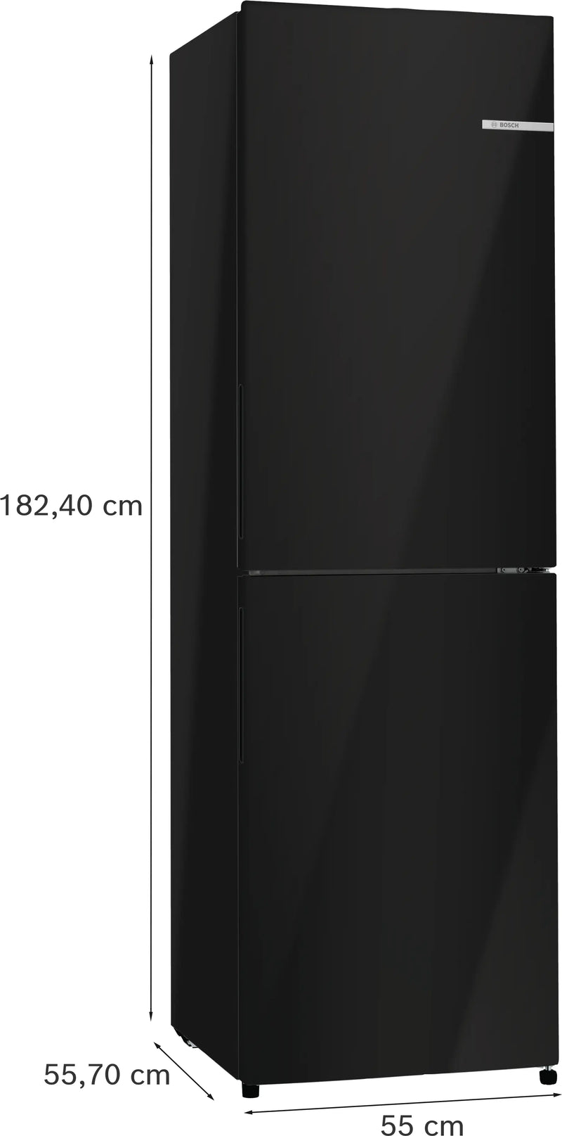 Bosch Series 2 KGN27NBEAG - Black Freestanding 50/50 Frost Free Fridge Freezer - E energy