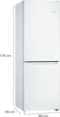 Bosch Series 2 KGN33NWEBG - White Freestanding 60/40 Frost Free Fridge Freezer - E energy