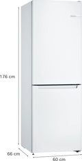 Bosch Series 2 KGN33NWEBG - White Freestanding 60/40 Frost Free Fridge Freezer - E energy - Display