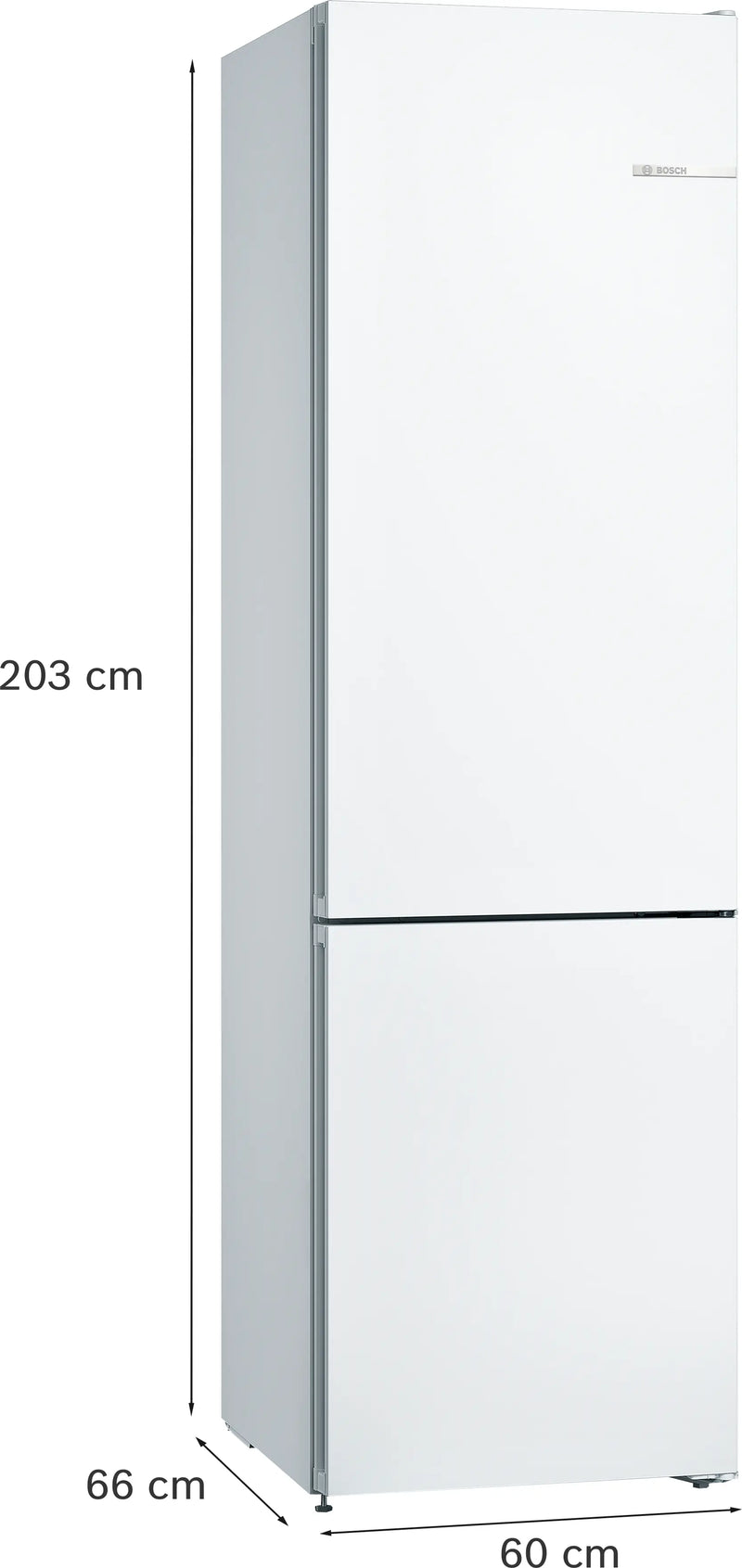 Bosch Series 4 KGN392WEBG - White Fridge Freezer - 279L/89L - E Energy