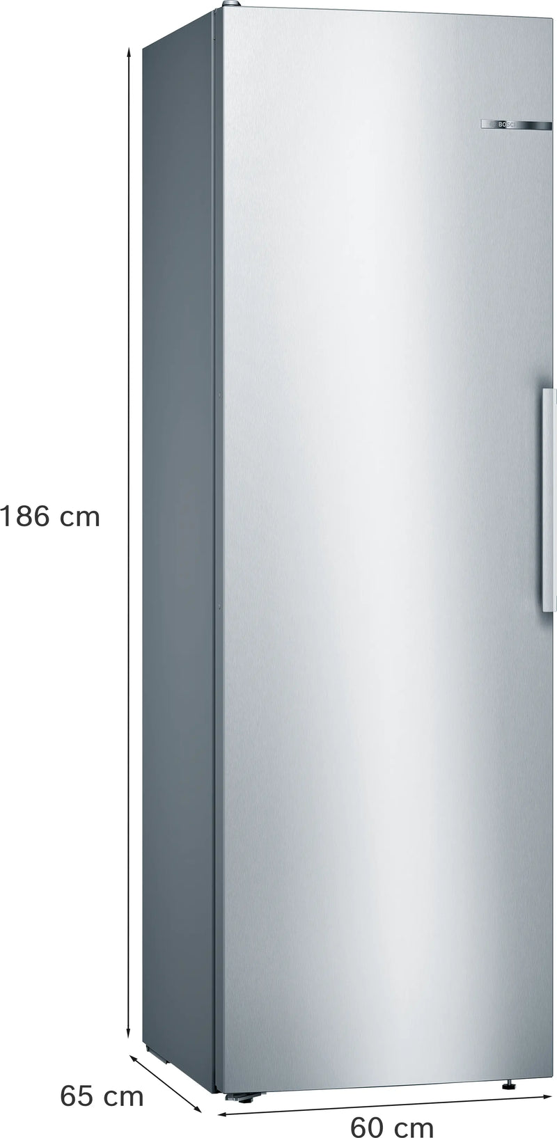 Bosch Series 4 KSV36VLEP - Stainless steel look Freestanding Fridge - E energy