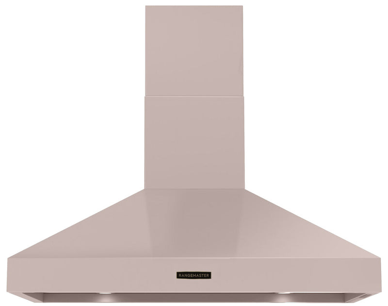 Rangemaster RDLXHD110PPPK/AB1 110 Deluxe Hood - Pale Pink / Antique Brass