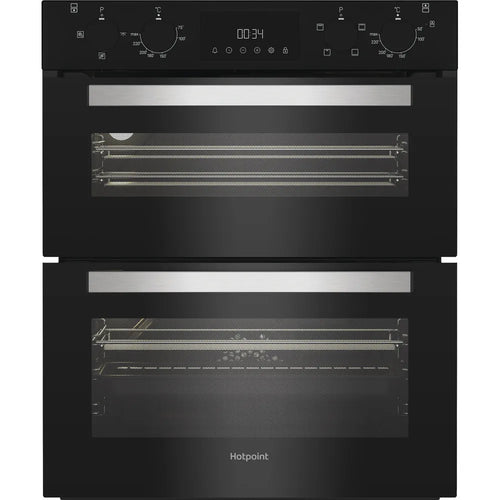 Hotpoint DUH 10D B- Black Double Oven - 86L - A Energy - Display