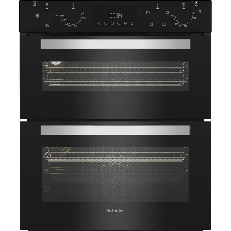 Hotpoint DUH 10D B- Black Double Oven - 86L - A Energy - Display