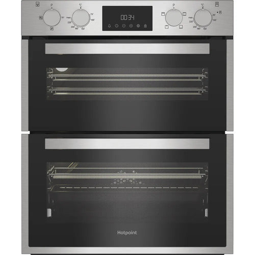 Hotpoint DUH 12D1 IX - Stainless Steel Double Oven - 48L/38L - A Energy