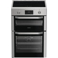 Hotpoint HFE6IDC2AX - Stainless Steel 60cm Electric Double Cooker with Induction Hob - A Energy Rating