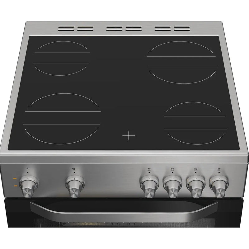 Hotpoint H6V5KMXUK - Inox Freestanding Electric Cooker - 66L - A Energy