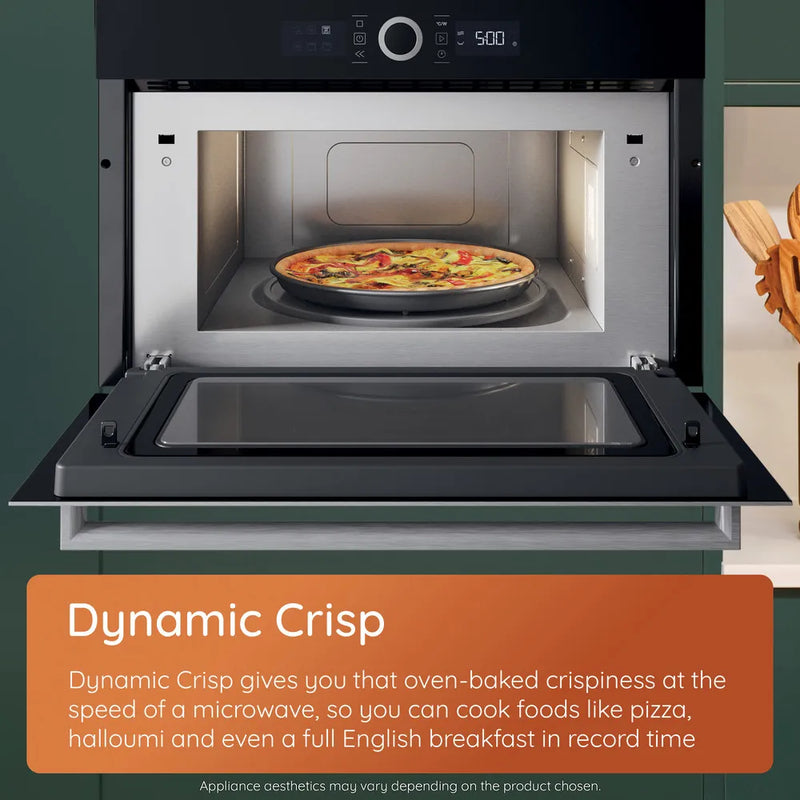 Hotpoint HCW6O7HTSXUK - Inox Built-In Microwave - 53L Capacity - 950W