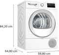Bosch Series 4 WTH85226GB - White 8KG Tumble Dryer - Heat Pump - E Energy Rating
