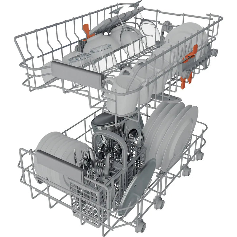 Hotpoint HP3FC10BS7A0SUK - Silver Freestanding Slimline Dishwasher - 10 Place Settings - C Energy