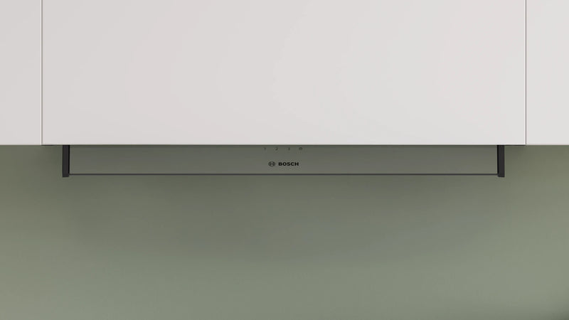 Bosch DBB85CC60B - Matt Black 80cm Integrated Extractor Hood - Clear Glass