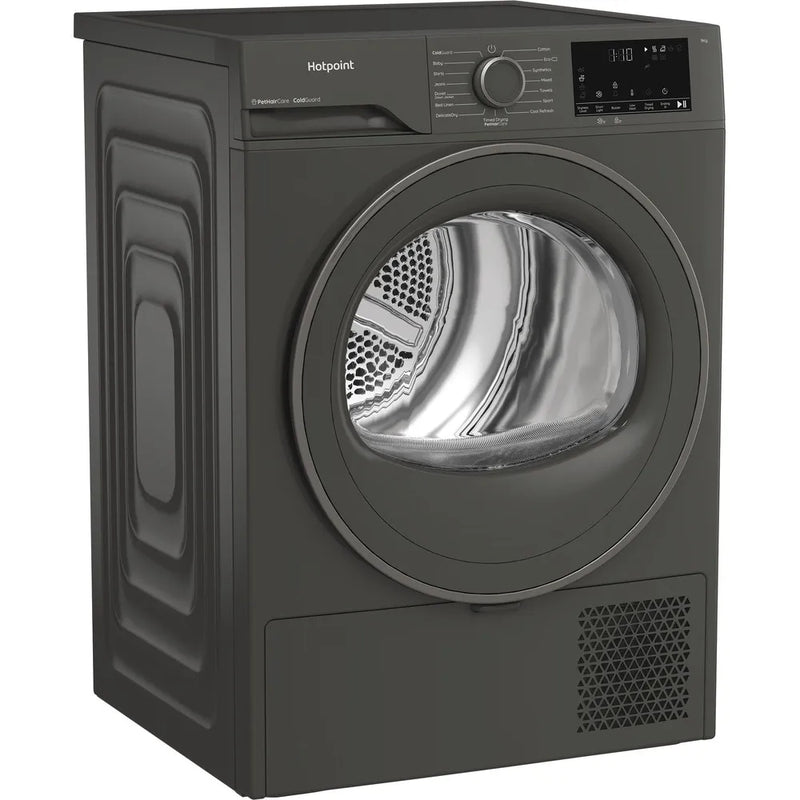 Hotpoint C HD 93M GG UK - Graphite 9KG Heat Pump Tumble Dryer - Cold Guard - Front Loading