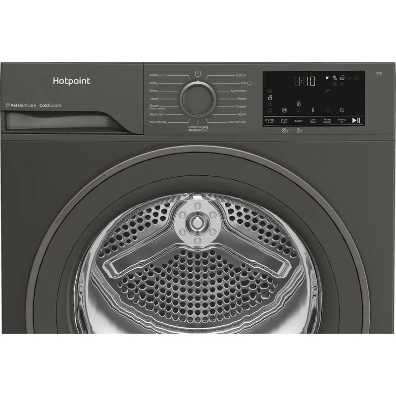 Hotpoint C HD 93M GG UK - Graphite 9KG Heat Pump Tumble Dryer - Cold Guard - Front Loading