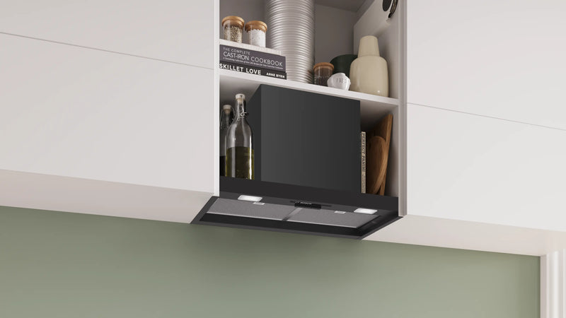 Bosch DBB63BC60B - Matt Black Integrated Design Hood - 60cm Width - D Energy Rating