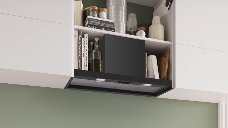 Bosch DBB83BC60B - Matt Black Integrated Extractor Hood - 80cm - D Energy