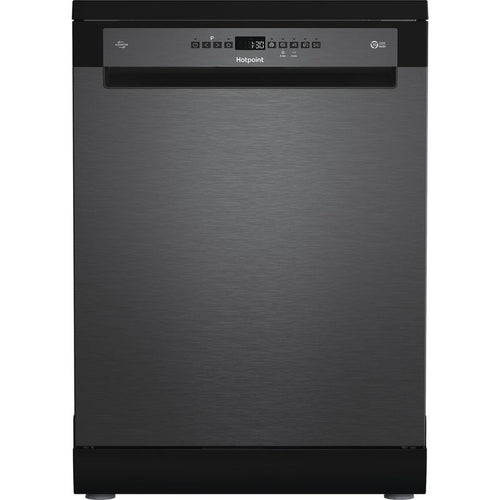 Hotpoint H8F HP51BS UK - Black Full Size Dishwasher - Silent - B Energy Rating