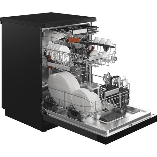Hotpoint H8F HP51BS UK - Black Full Size Dishwasher - Silent - B Energy Rating
