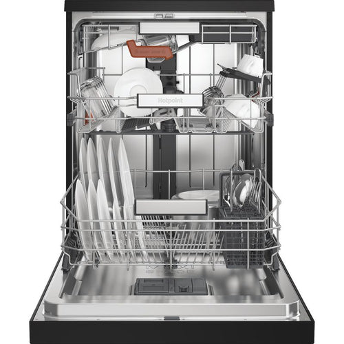 Hotpoint H8F HP51BS UK - Black Full Size Dishwasher - Silent - B Energy Rating