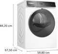 Bosch Series 8 WRB247C9GB - White 9KG Heat Pump Tumble Dryer - A+++ Energy