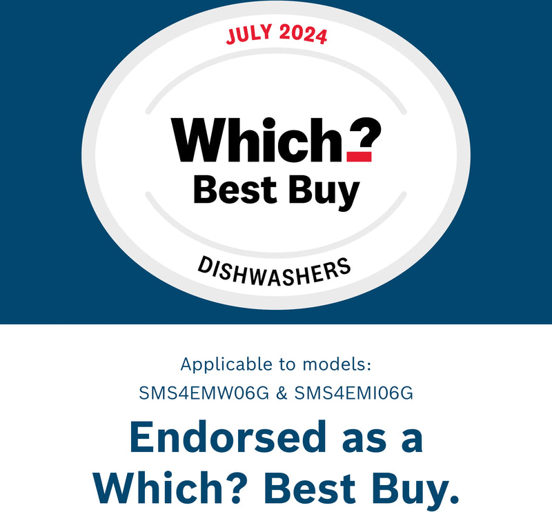 Bosch Series 4 SMS4EMI06G - Silver Freestanding Dishwasher - B energy