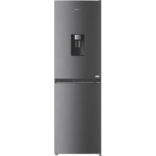 Hotpoint HPKF 3241W XP4UK - Brushed Steel Fridge Freezer 50/50- Garage Safe - 162L Fridge / 82L Freezer - E Energy