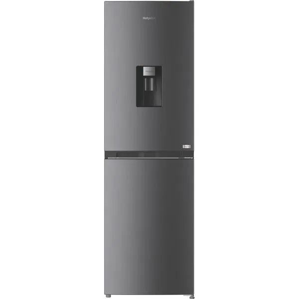 Hotpoint HPKF 3241W XP4UK - Brushed Steel Fridge Freezer 50/50- Garage Safe - 162L Fridge / 82L Freezer - E Energy