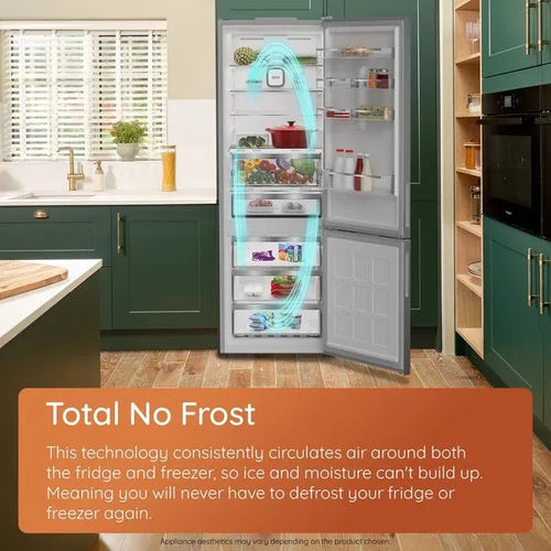 Hotpoint HPKF 3241W XP4UK - Brushed Steel Fridge Freezer 50/50- Garage Safe - 162L Fridge / 82L Freezer - E Energy