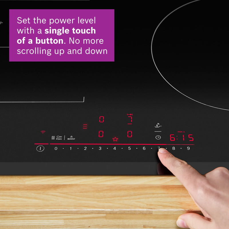 Bosch Series 6 PIV831HB1E - Black 5 Zone Induction Hob