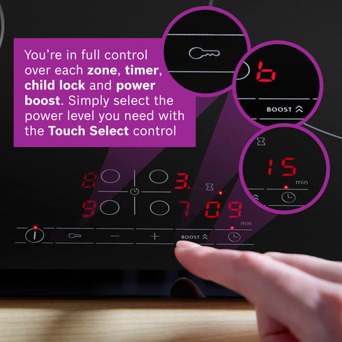 Bosch Series 4 PIE631BB5E - Black 4 Zone Induction Hob