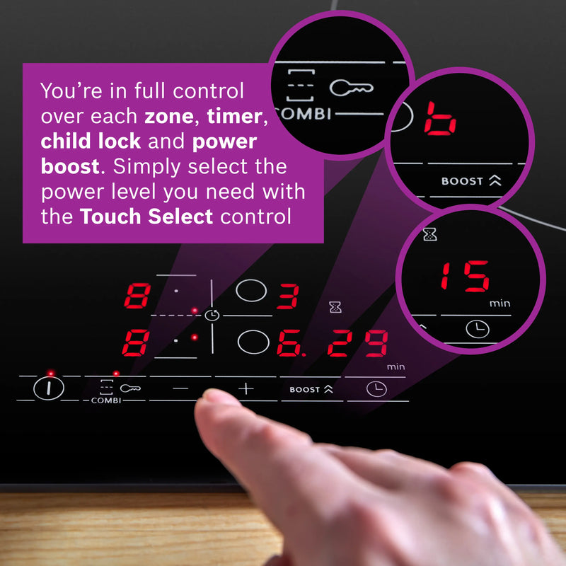 Bosch Series 4 PUE611BB5E - Black 4 Zone Induction Hob