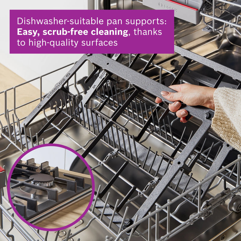 Bosch Series 6 PCR9A5I90 - Stainless Steel 91.5cm Gas Hob - 5 Burners