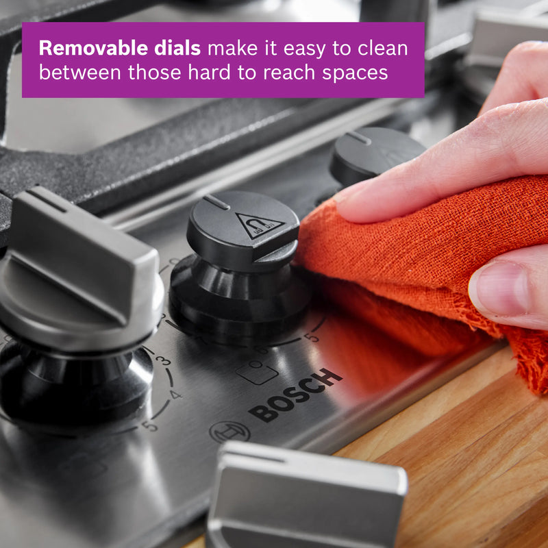 Bosch Series 6 PCR9A5I90 - Stainless Steel 91.5cm Gas Hob - 5 Burners