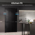 Hisense RQ768N4GBE - Black American Fridge Freezer - 591L Capacity - E Rated
