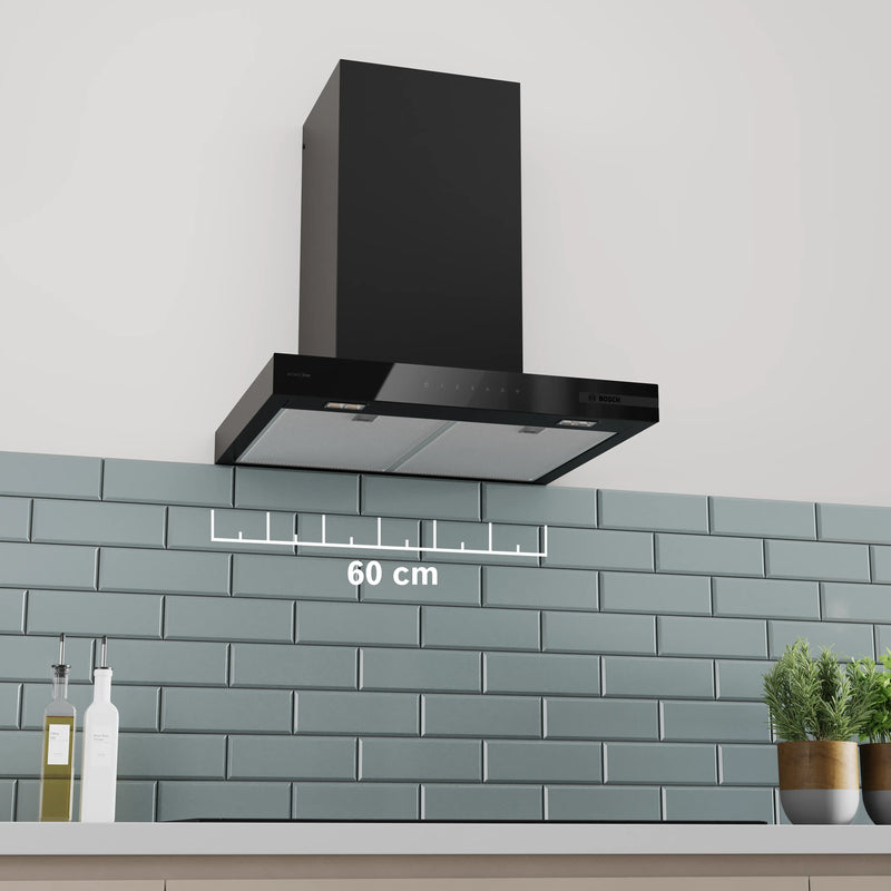 Bosch DWB67DN60B - Matt Black 60cm Wall-mounted Cooker Hood