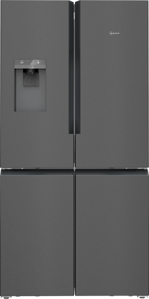 シャープ　Mebius Neff KM3963XE0 - Brushed Steel American Fridge Freezer - 183cm