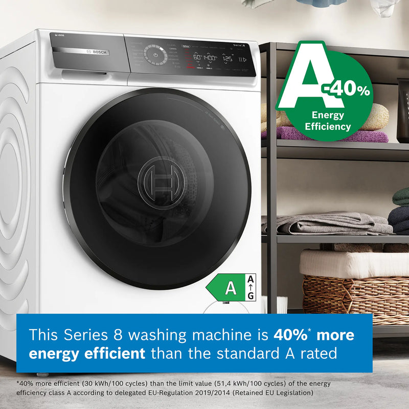 Bosch Series 8 WGB256A2GB - White 10KG Washing Machine - 1400 RPM - A Energy