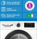 Bosch Series 6 WQG24502GB - White 9KG Heat Pump Tumble Dryer - C Energy