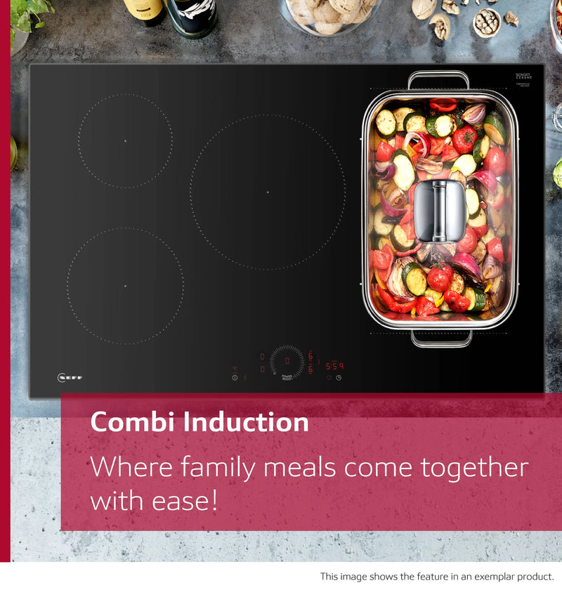 Neff V57YHQ4C0 - Flex Design Induction Hob with Integrated Ventilation - 70cm - 4 Zones - B Energy
