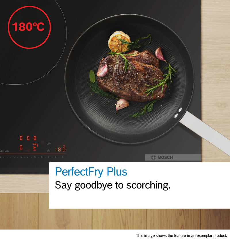Bosch PVQ81AH26E - Matt Black Induction Hob with Integrated Ventilation - 80cm - B Energy
