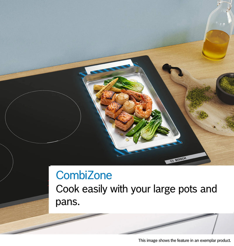 Bosch PVQ81AH26E - Matt Black Induction Hob with Integrated Ventilation - 80cm - B Energy