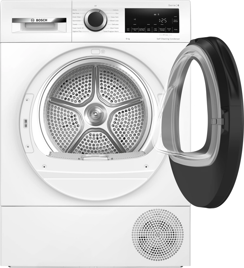 Bosch Series 6 WQG24500GB - White 9KG Heat Pump Tumble Dryer - A+++ Energy