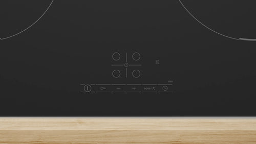 Bosch PIE61ABB5E - Black 60cm Induction Hob - 4 Zone - TouchControl